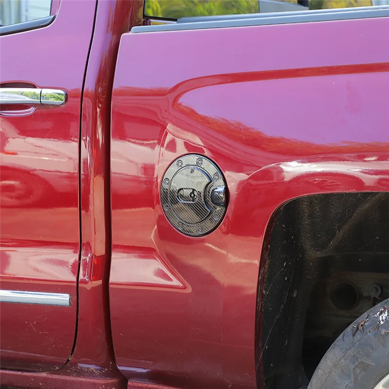 Embellecedor de cubierta de tanque de gasolina, accesorio ABS para Chevy Silverado/GMC Sierra 2014-2018 (A65M)