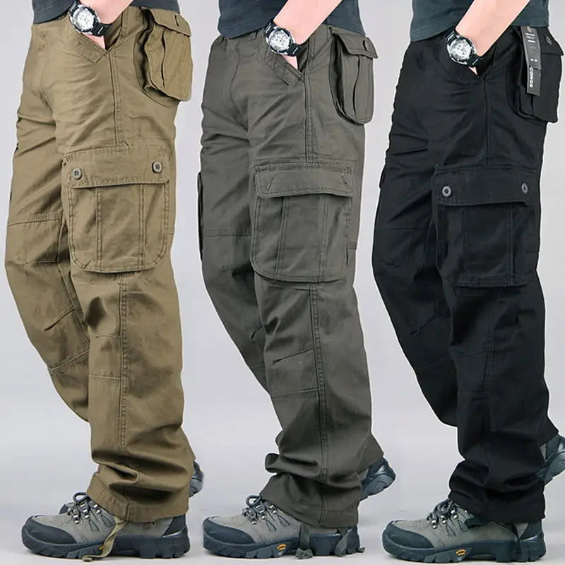 2025 Tactical Cargo Pants Men Cotton Overalls Outdoor Work Trousers Big Size Hombre Clothing Camo Hiking Pants Multiple pockets