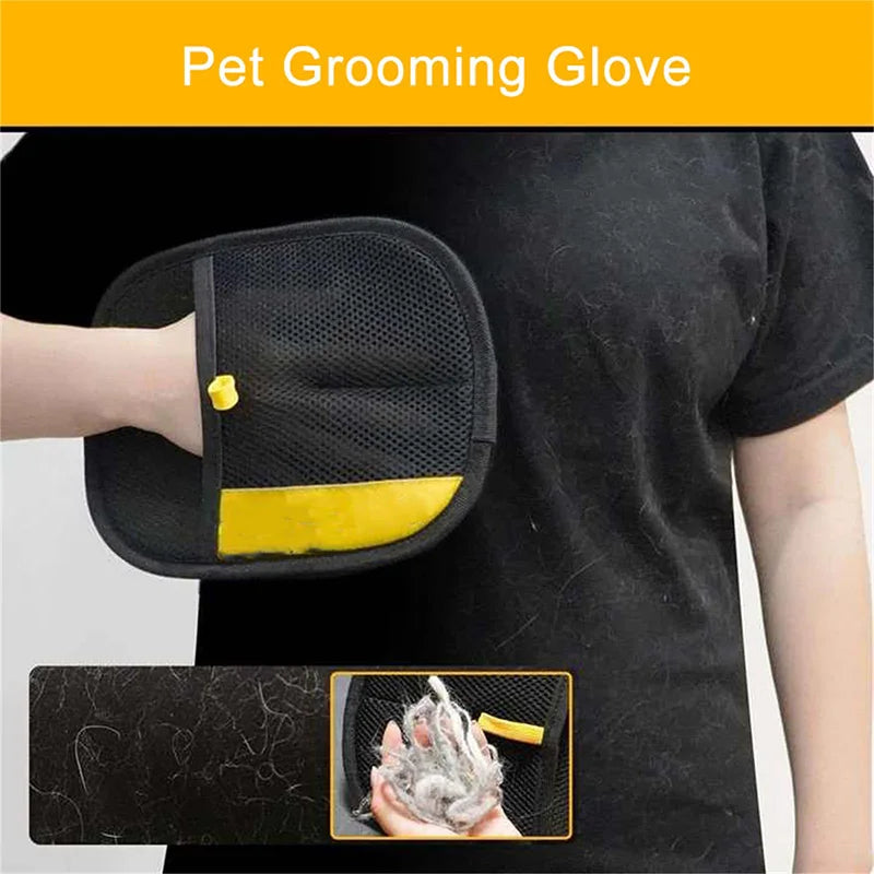 Guantes de limpieza y recogida de pelo de mascotas. Guante de belleza multifuncional de doble cara para mascotas. Reduce la presión de tener una mascota.