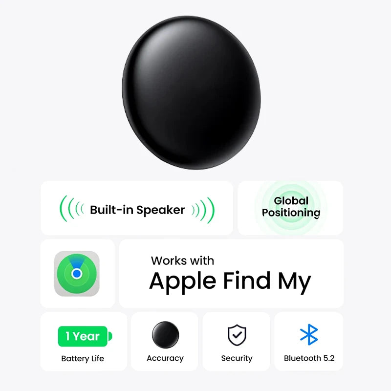 Rastreador antipérdida para Apple Airtag (paquete de 4, 3, 2 y 1) que reemplaza a Find My Bluetooth, rastreador GPS para equipaje, buscador de llaves MFi para iOS.