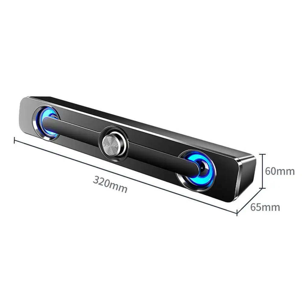 Barra de sonido Salange con Bluetooth y cable USB, altavoces estéreo para proyector, PC, portátil, teléfono, ordenador, altavoz auxiliar de 3,5 mm.