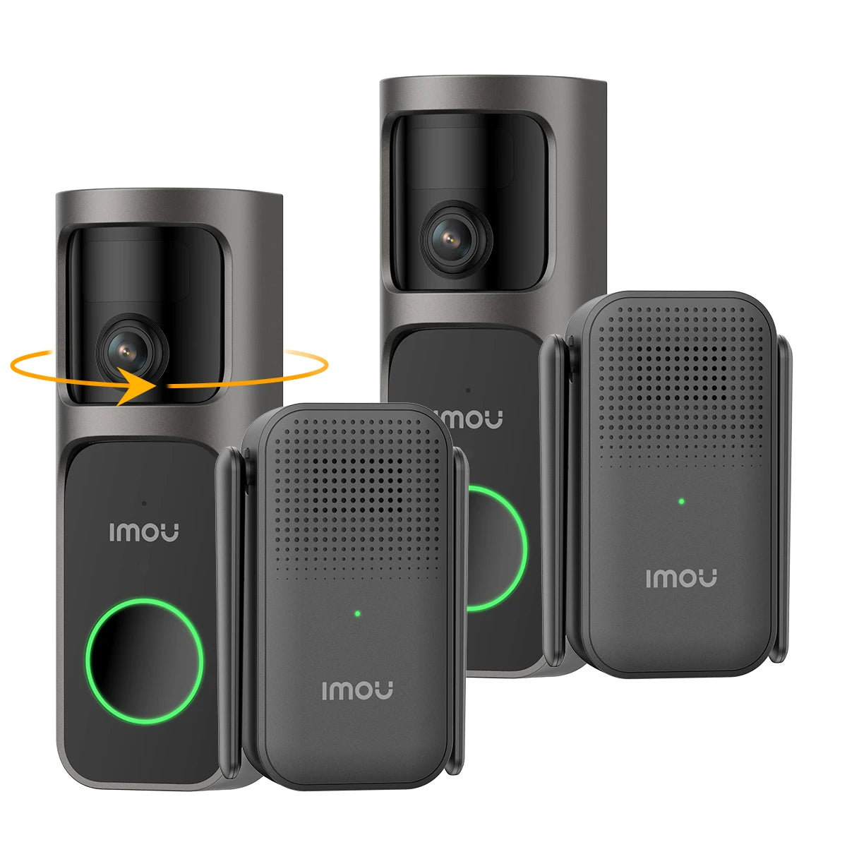 IMOU 4k Video Doorbell 3 with Chime fisheye lens Human Package Detection Rechargeable Battery Two-way Talk Waterproof 360° View
