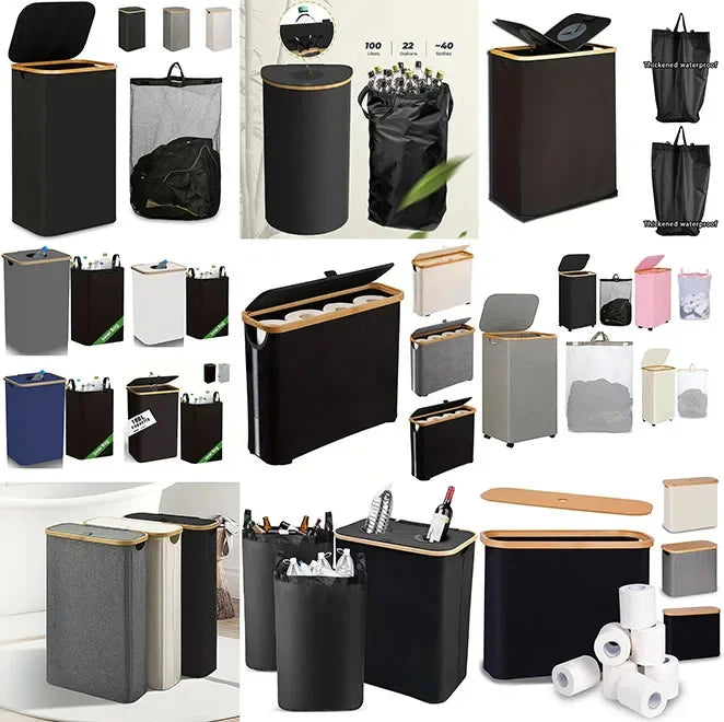 Cesta de tela Oxford de gran capacidad para ropa sucia, impermeable, plegable, para uso doméstico, cesta de almacenamiento ordenada para organizar el hogar.