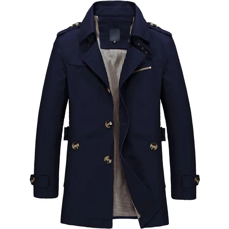 Chaqueta de trabajo informal de algodón para hombre, nueva chaqueta cortavientos de algodón puro, ligera, para primavera y otoño.