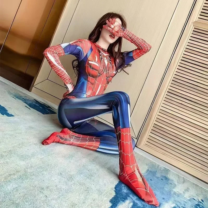 Halloween Spider Man Costume Movie Superhero Cosplay Bodysuit Suit Avengers Cosplay Venom Spider Man Corset for Women Girl Suit