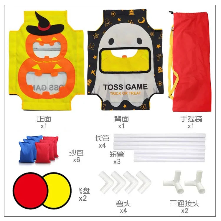 Juego de lanzamiento de sacos de arena, ideal para fiestas al aire libre, con interacción entre varias personas, incluye sacos de arena, juego familiar para el jardín.