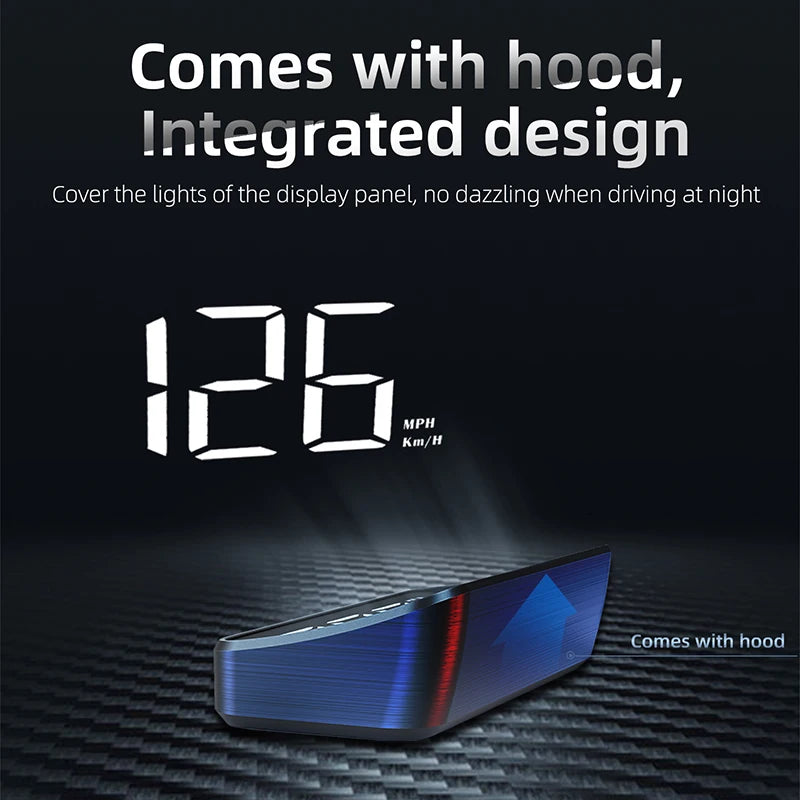 Velocímetro para vehículo Xiaomi KM/H HUD Head Up Display, velocímetro digital, GPS, brújula, proyector multifuncional para parabrisas de coche.