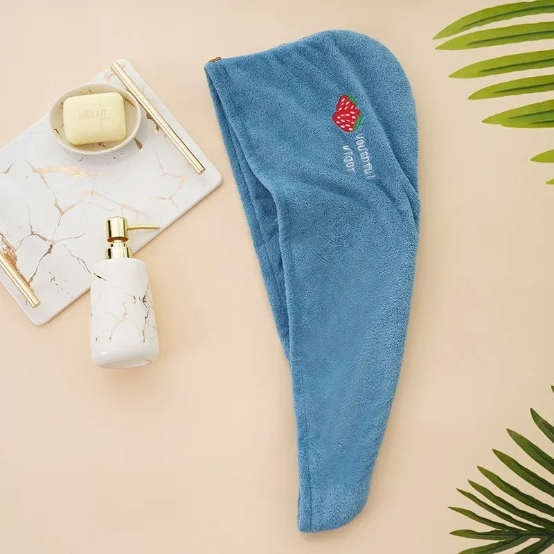 Toalla de secado rápido para el cabello, toallas de microfibra, antifrizz, para secar el cabello, toallas de secado rápido para niñas, gorro de ducha de playa.
