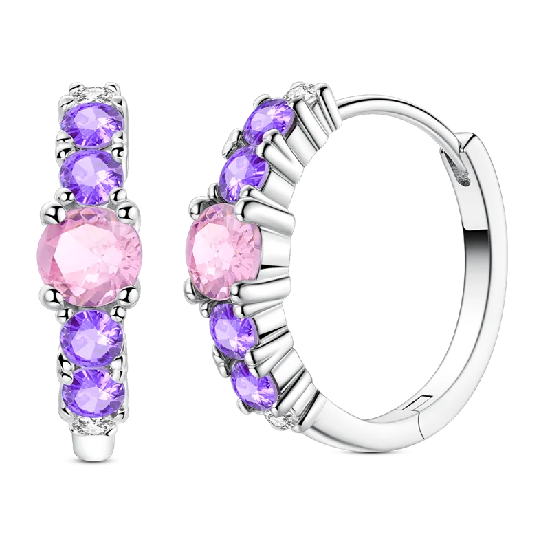 Pendientes brillantes de plata de ley S925 para mujer, con circonitas de colores, diseño de insecto, ideal como regalo de aniversario de boda.