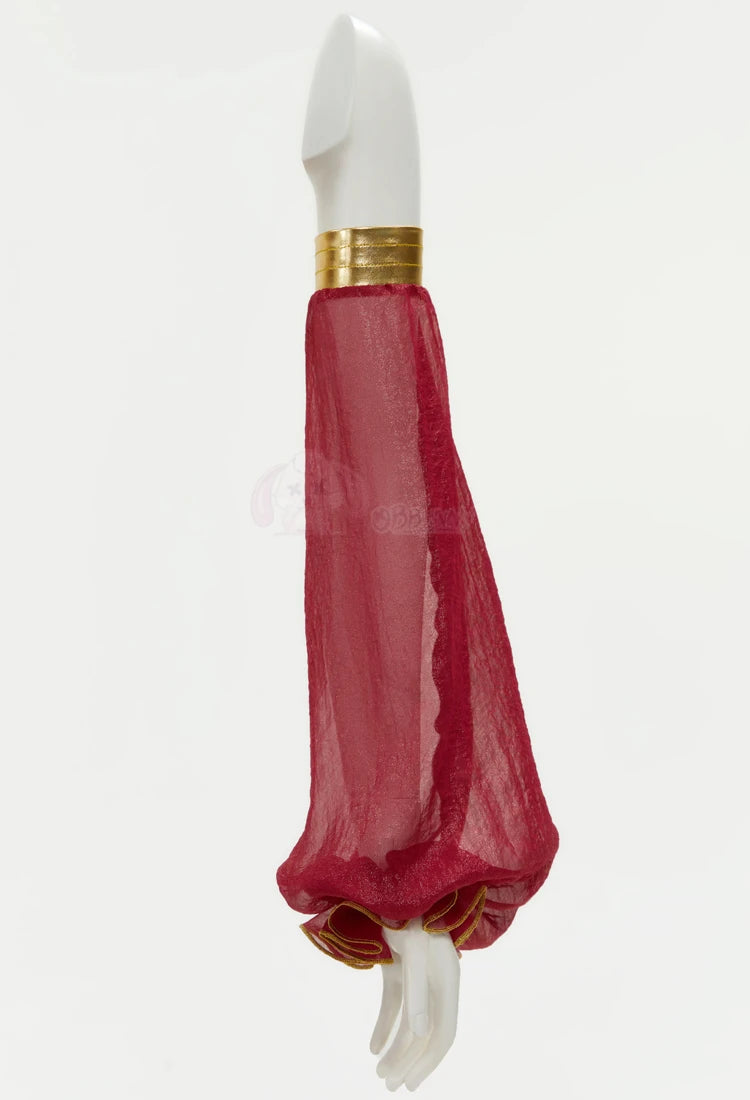 New Mooyiyi cos Leia Scarlet Salsa Dress Cosplay costume Halloween Christmas S-XL 2025 Sexy Red Dancer Dress
