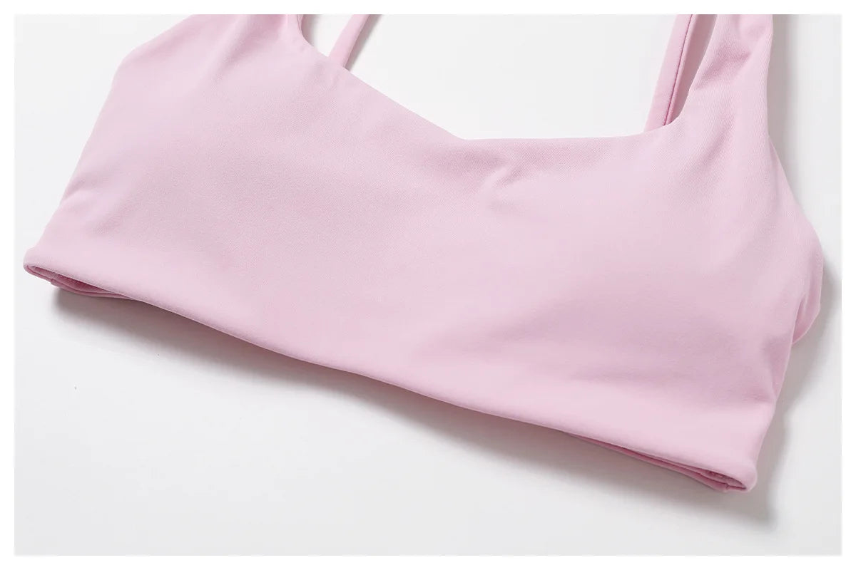 Conjunto de chándal de yoga para mujer, 2 piezas, ropa deportiva para entrenamiento, ropa deportiva, leggings de gimnasio, sujetador de fitness, top corto, trajes deportivos de manga larga