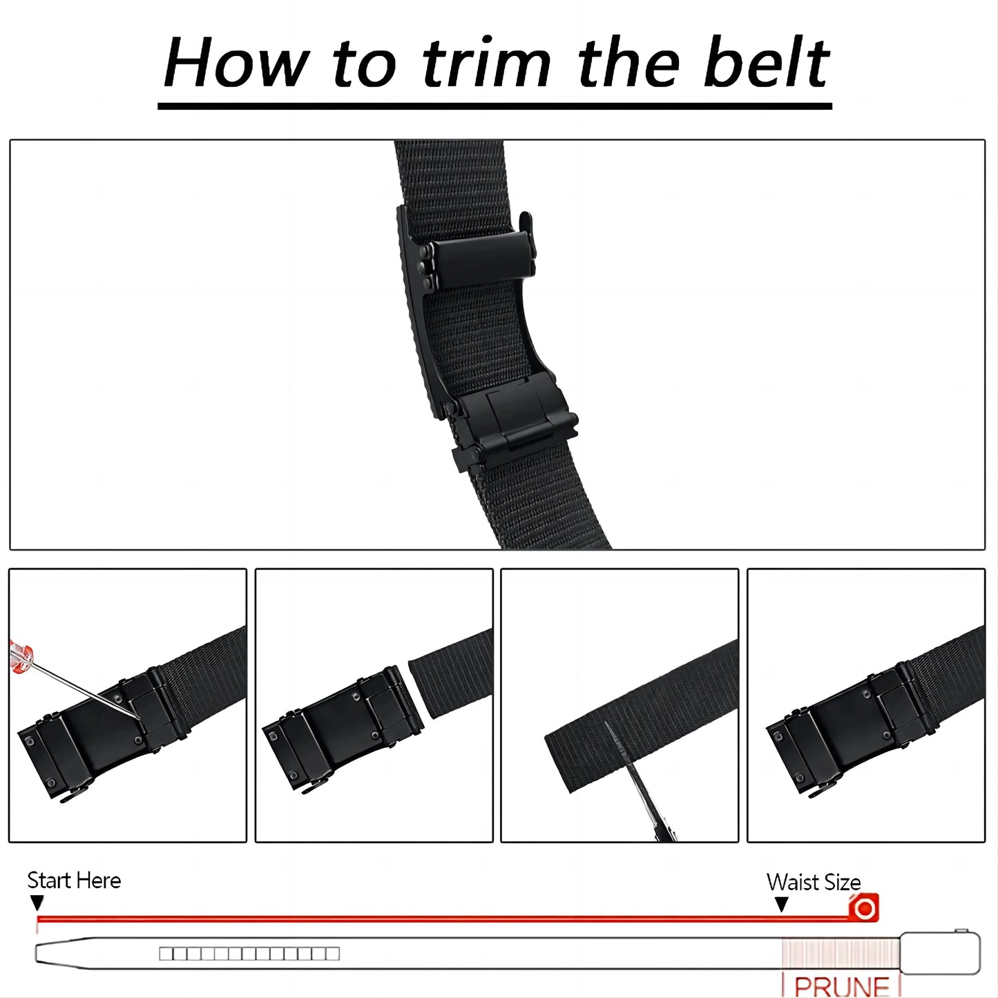 Cinturón de hombre con hebilla automática de metal y nailon de imitación, para trabajo al aire libre, con hebilla automática sin dientes, informal, deportivo, de lona.