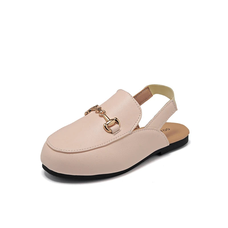 Zapatos para niños, sandalias negras para exteriores, zapatillas para niñas pequeñas, zapatos planos suaves de marca, sandalias de princesa, zapatos sin cordones de verano