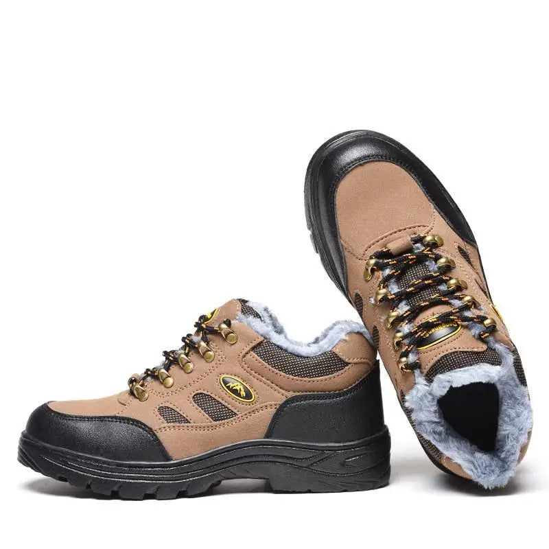 Zapatos de Seguridad 2023 Nuevos Zapatos de Seguridad de Invierno para Hombre, Felpa Abrigada, Alta Calidad, Trabajo al Aire Libre, Tallas Grandes, Sepatu Safety