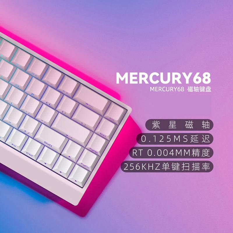 IROK CAROTMAS Mercury 68 8K Teclado mecánico para juegos de deportes electrónicos con interruptor magnético RGB, batería de larga duración, accesorio para juegos personalizado con intercambio en caliente