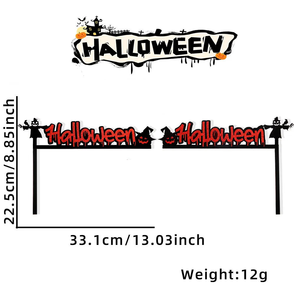 Decoración de Halloween para marcos de puertas, murciélagos, calabazas, telarañas, letrero para esquinas de puertas y ventanas, decoración de Halloween para el hogar, pegatinas para esquinas 2024