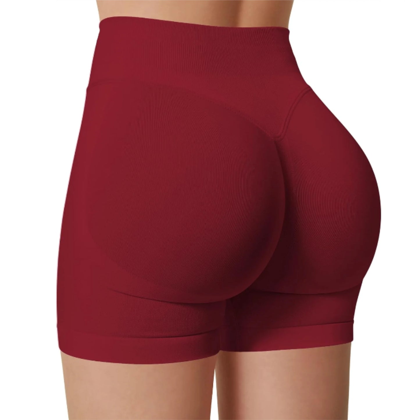 Pantalones cortos de yoga de cintura alta de verano, modernos y sexys, para correr y hacer ejercicio, leggings de yoga de color sólido.