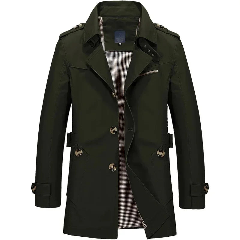 Chaqueta de trabajo informal de algodón para hombre, nueva chaqueta cortavientos de algodón puro, ligera, para primavera y otoño.