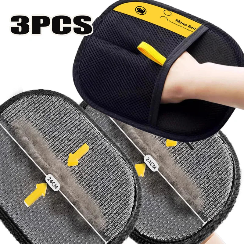 Guantes de limpieza y recogida de pelo de mascotas. Guante de belleza multifuncional de doble cara para mascotas. Reduce la presión de tener una mascota.