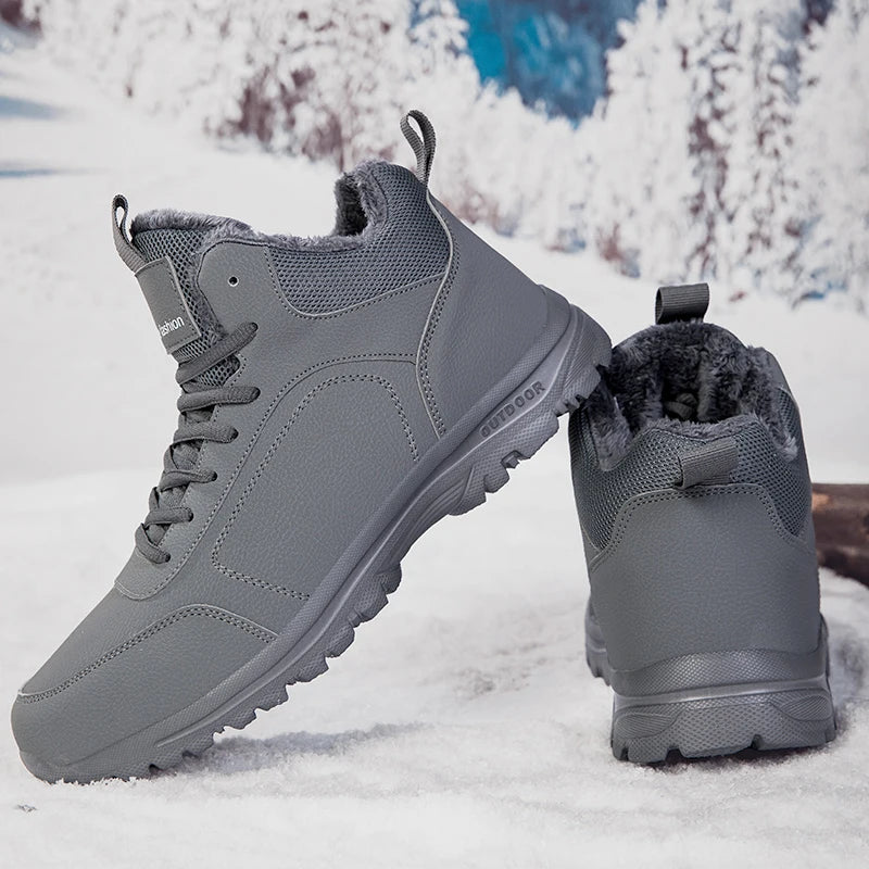 YRZL - Botas de senderismo de invierno para hombre, impermeables, antideslizantes, con aislamiento térmico, cálidas y cómodas, para exteriores, botas de nieve