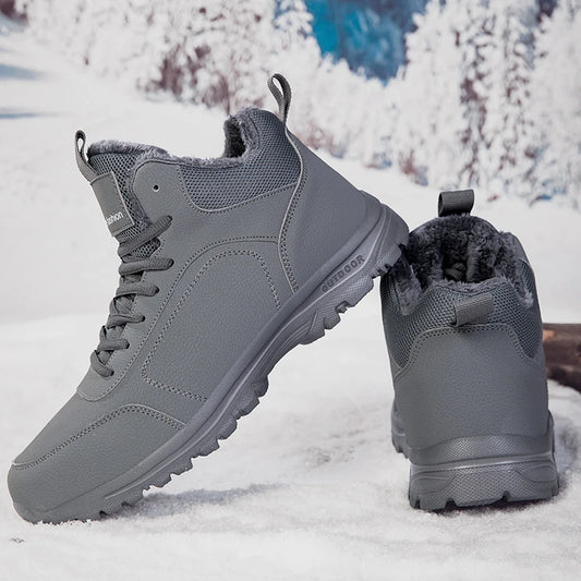 YRZL - Botas de senderismo de invierno para hombre, impermeables, antideslizantes, con aislamiento térmico, cálidas y cómodas, para exteriores, botas de nieve