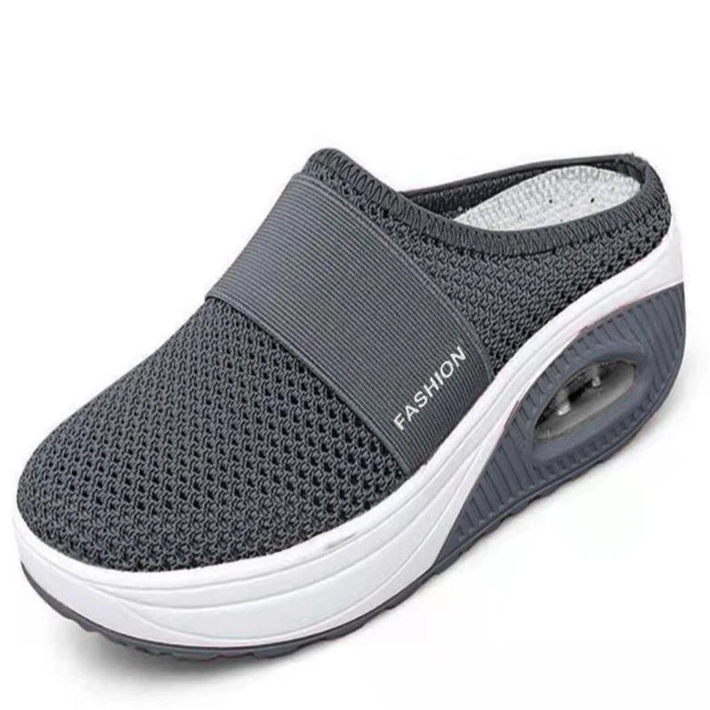 Sandalias de mujer, sandalias de cuña de moda, sandalias de fiesta para mujer, sandalias deslizantes, zapatillas de punta abierta, calzado sin cordones para mujer