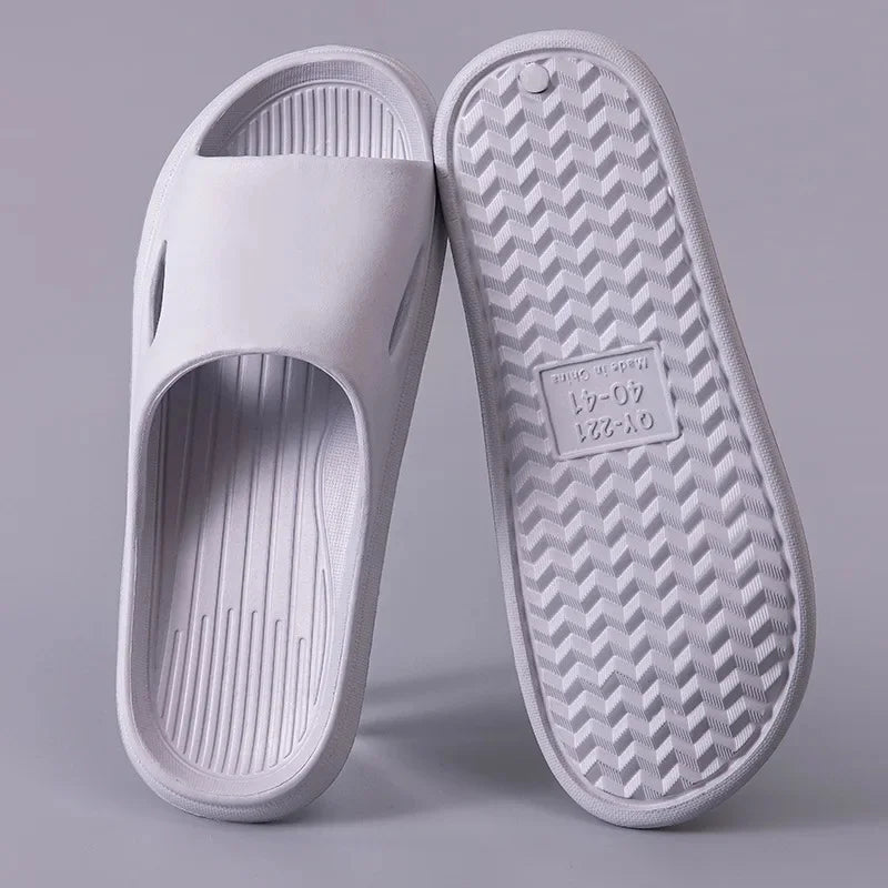 Pantuflas de interior para mujer, de verano, antideslizantes, silenciosas, con suela gruesa, para baño, para hombre y mujer, antideslizantes