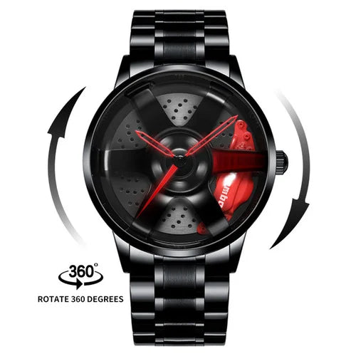 Reloj de cuarzo con esfera giratoria caleidoscopio Sharingan, esfera de anime japonés 3D, reloj de marca superior de lujo, resistente al agua, reloj de moda para hombre.
