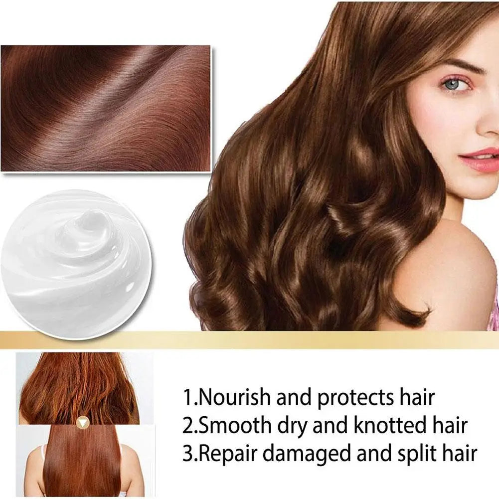Mascarilla capilar mágica de queratina para cabello maltratado. 5 segundos. Repara el cabello dañado y encrespado. Suaviza, nutre y alisa. Cuidado capilar.