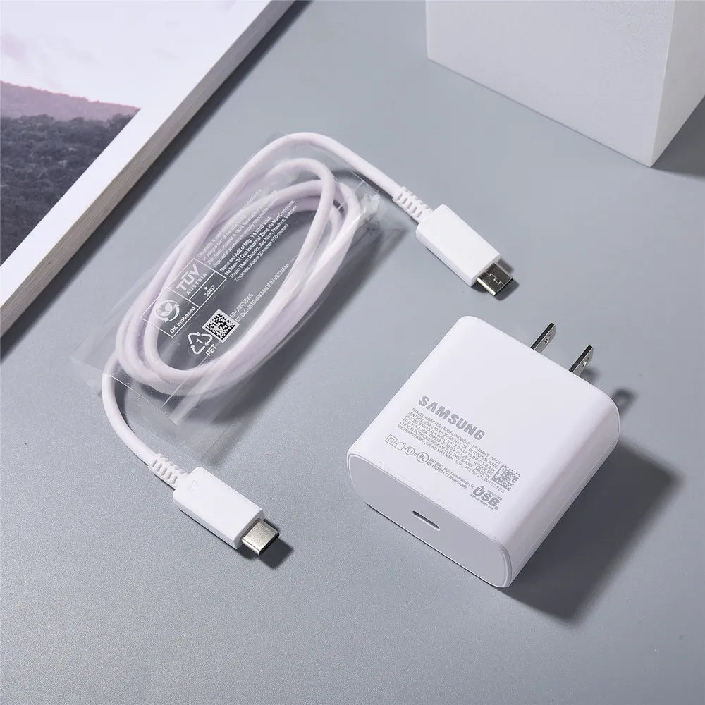 Cargador original Samsung de 45 W con carga superrápida, adaptador certificado UE/RU para Galaxy Z Fold/Flip 6 5 4 3 A56 A36 F56 C55 M55 M56