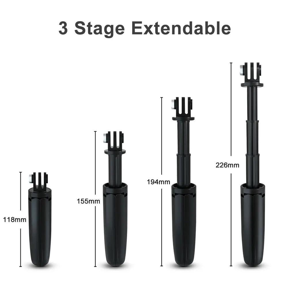 Trípode plegable para GoPro Vlog, minimonopié portátil para Go Pro Hero 11, 10, Black Session, Osmo Action Camera, accesorio