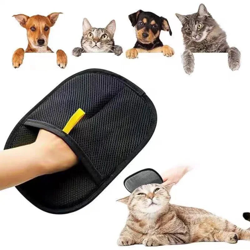 Guantes de limpieza y recogida de pelo de mascotas. Guante de belleza multifuncional de doble cara para mascotas. Reduce la presión de tener una mascota.