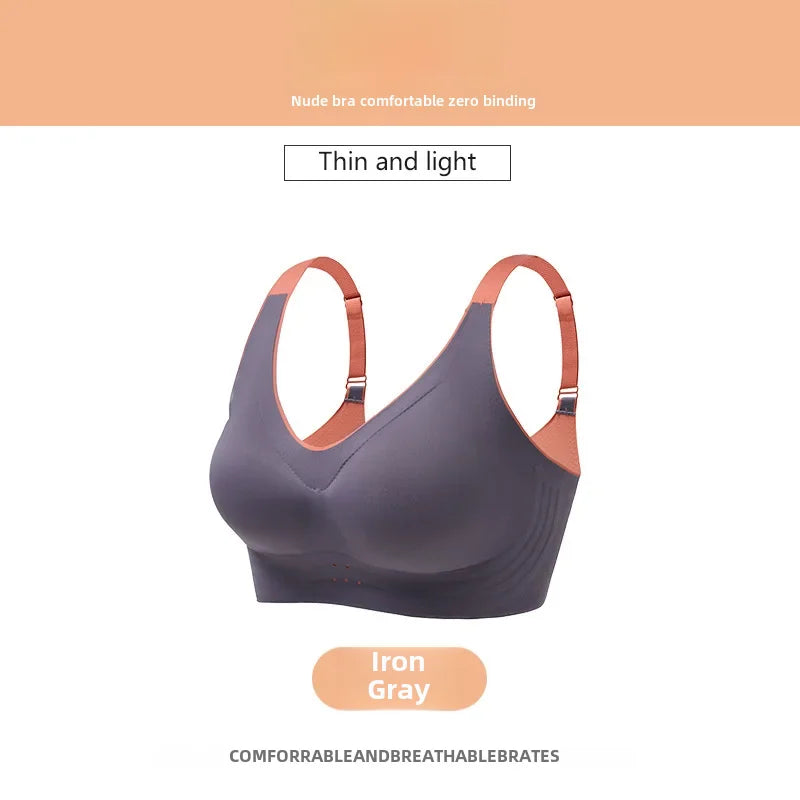 Nuevos sujetadores ultrafinos de verano sin costuras para mujer, deportivos, transpirables, sin aros, de nailon, tallas grandes