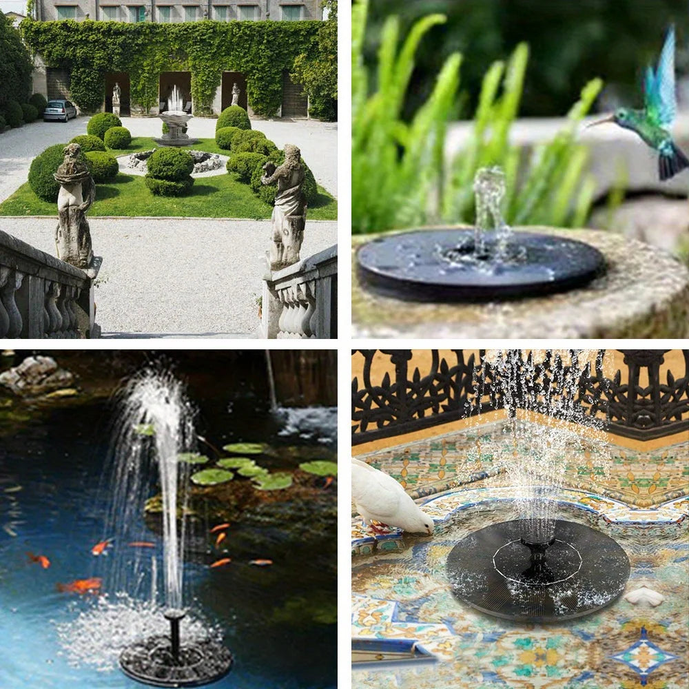 1 bomba de fuente solar para piscina al aire libre, esencial en verano, ideal para estanques, piscinas y jardines.