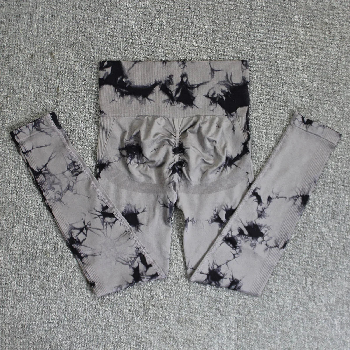 Pantalones de yoga sin costuras, gruesos, ajustados, de talle alto, deportivos, teñidos en lana, con efecto melocotón en los glúteos, largos y ceñidos, para hacer ejercicio.