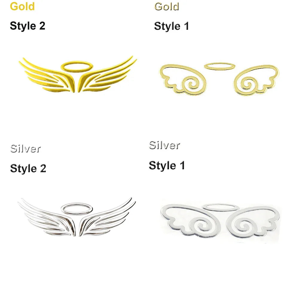 Calcomanía con emblema y logotipo de alas de ángel de hada en 3D para coche, camión, furgoneta, etc.
