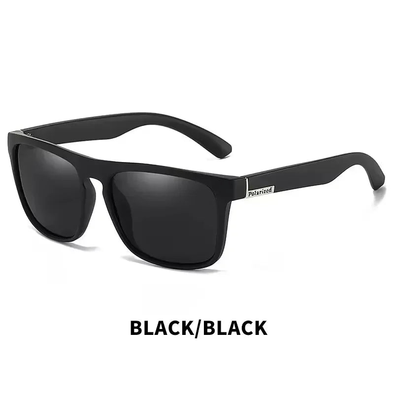 Gafas de sol deportivas de moda, polarizadas, con protección UV, personalizadas, con montura cuadrada de metal, para hombre y mujer, con protección UV400.