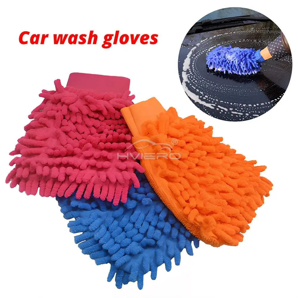 Limpiador de pintura Microfibra Chenilla Diseño de coche Lavado de motos Vehículo Limpieza automática Guante Equipo Paños de detallado Plumero para el hogar