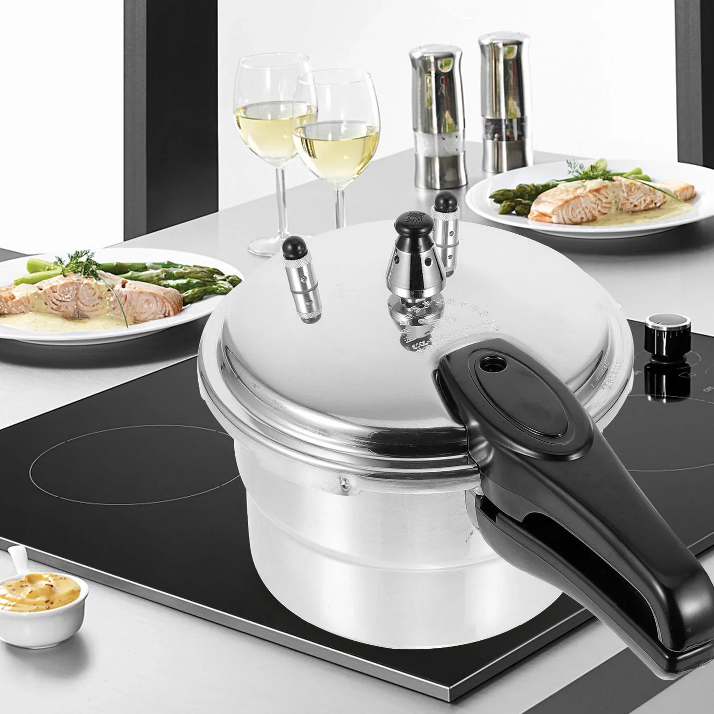 Olla a presión de acero inoxidable para cocinar al vapor verduras, olla múltiple, espesa y segura