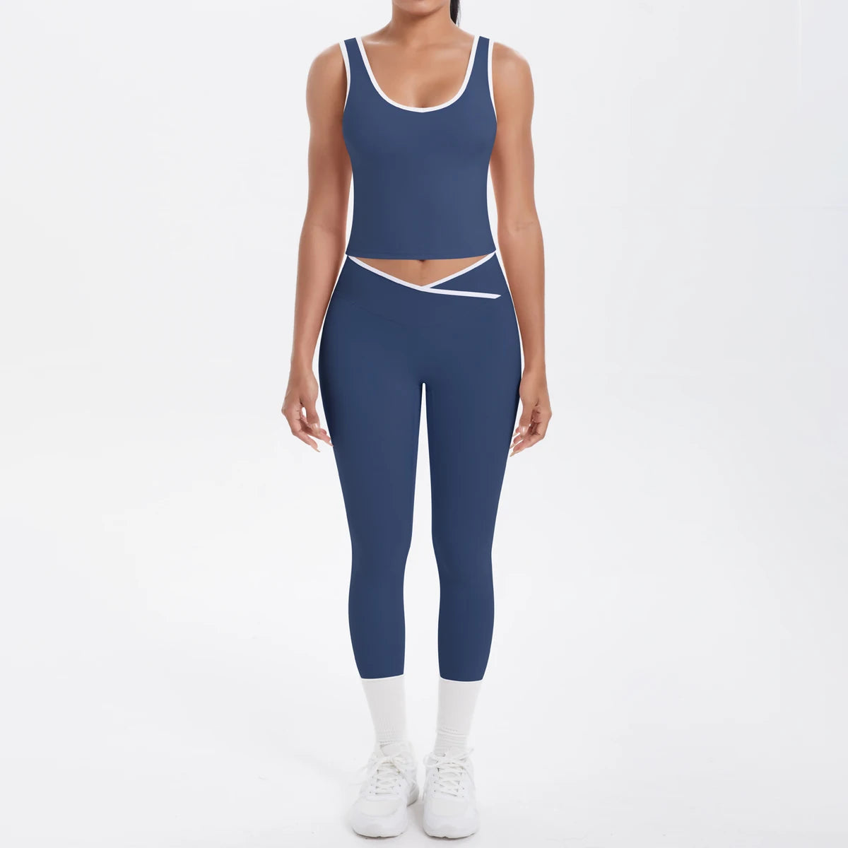 Conjunto de 2 piezas de pantalones de yoga con espalda descubierta y leggings para correr, de cintura alta, con estampado de melocotón y glúteos, para fitness y deportes.