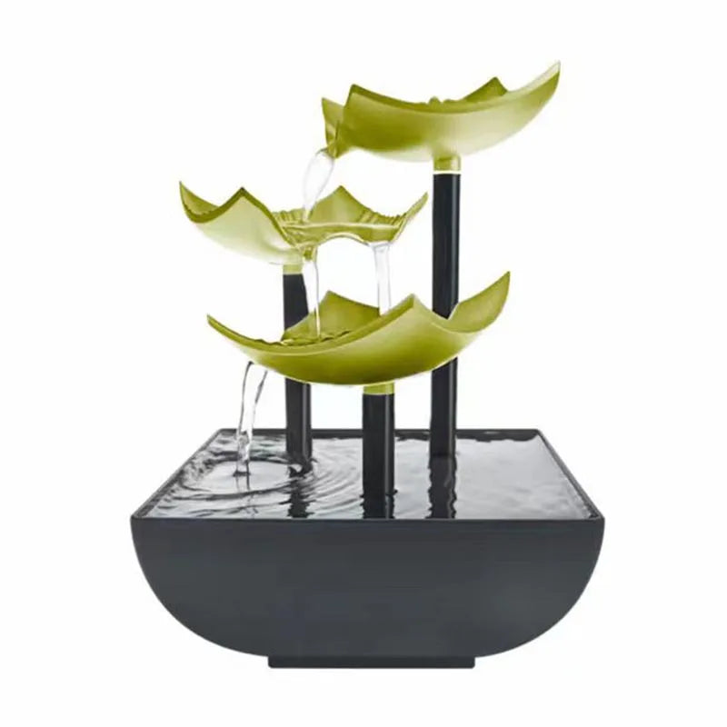Fuente de agua para decoración de oficina y hogar, cascada interior para decoración de interiores, oficina, hogar, mesa, paisaje acuático Feng Shui