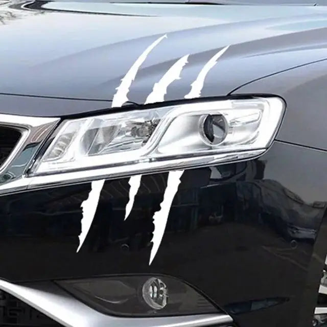 Pegatina reflectante para coche con diseño de garras de monstruo, raya para arañazos, calcomanía para faros delanteros, accesorios de decoración con diseño de dinosaurio y raptor