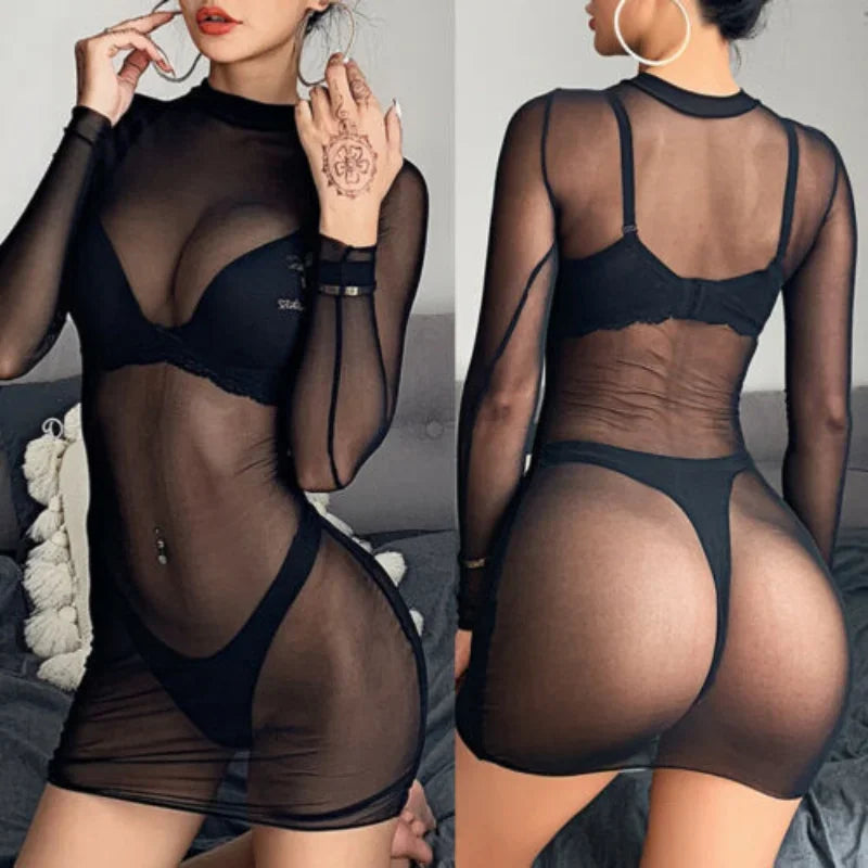 Conjunto de lencería sexy para mujer, vestido corto sexy, lencería sensual, traje sexual, ropa de dormir porno, disfraces exóticos, ropa interior, vestido.
