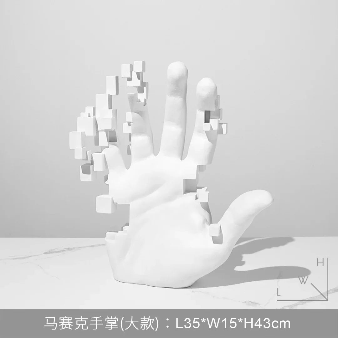 Decoración para el hogar, sala de estar, arte abstracto, palmera, mesa de lujo moderna, escultura de mano, accesorios para el hogar, figuras estéticas, decoración