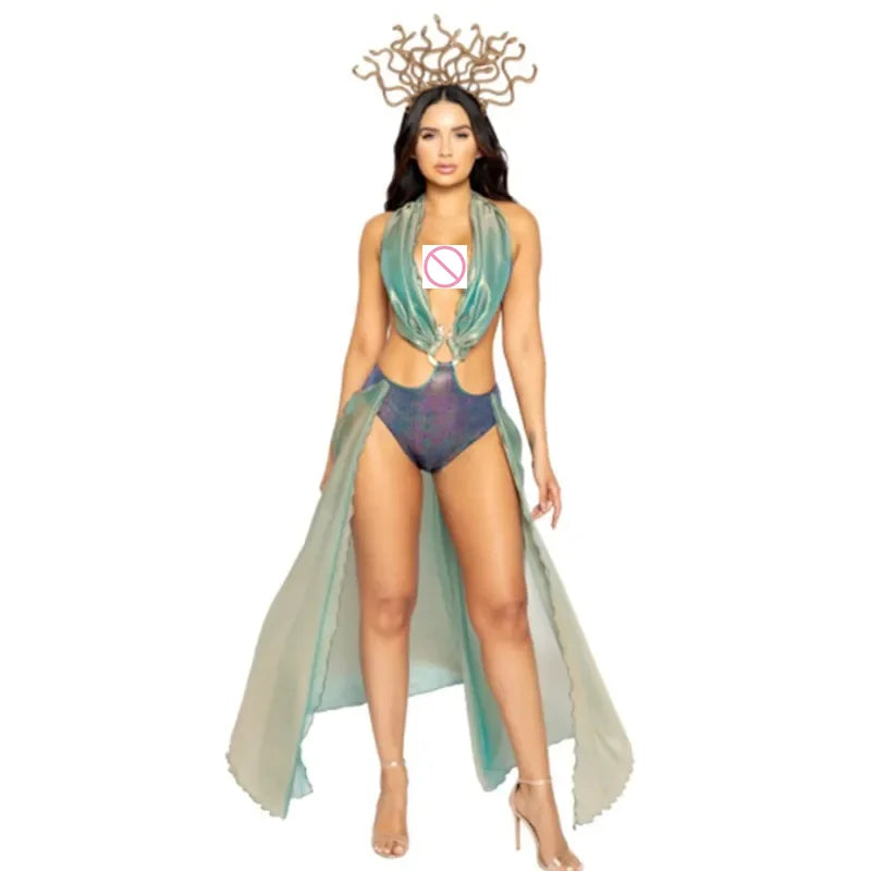 Halloween women sexy medieval ancient egypt pharaoh cleopatra costume masquerade greek mythology goddess role play dress 2025