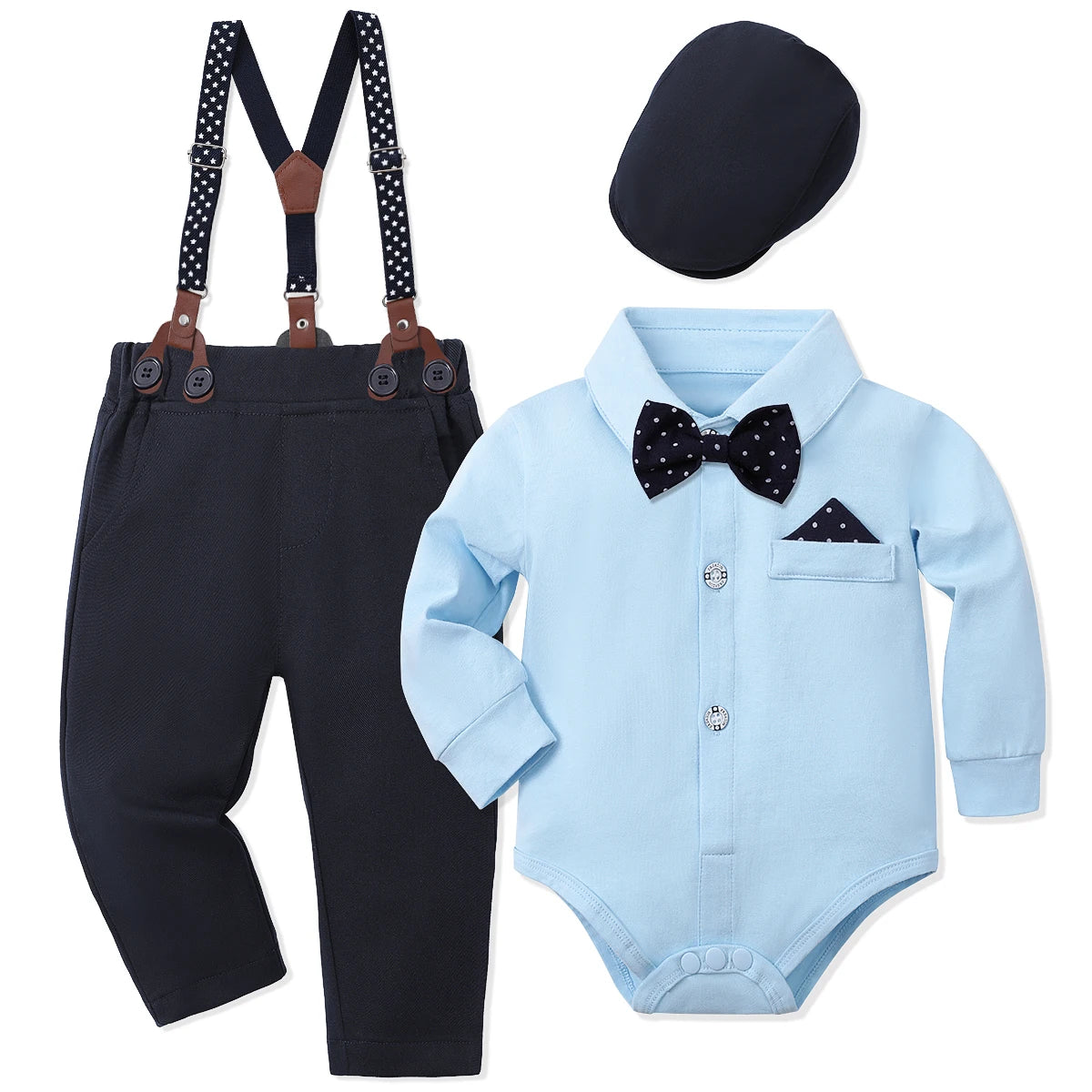 Ropa para bebé niño, traje de bautizo, bautismo infantil, Pascua, dedicación, trajes blancos, conjunto de regalo para fiesta de cumpleaños y boda.