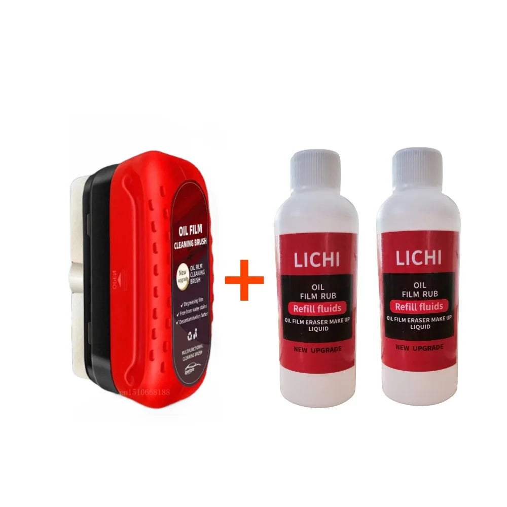 Cepillo limpiador de película de aceite para parabrisas de coche, 120 ml, hidrofóbico, para eliminar la película de aceite de los cristales.