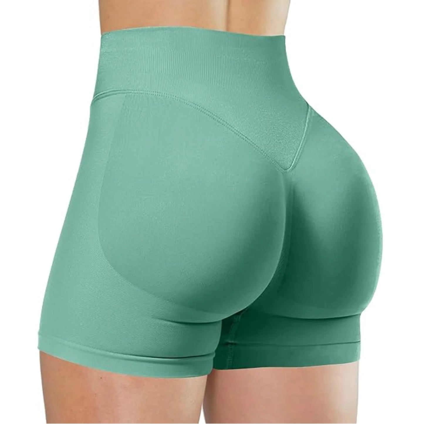 Pantalones cortos de yoga de cintura alta de verano, modernos y sexys, para correr y hacer ejercicio, leggings de yoga de color sólido.