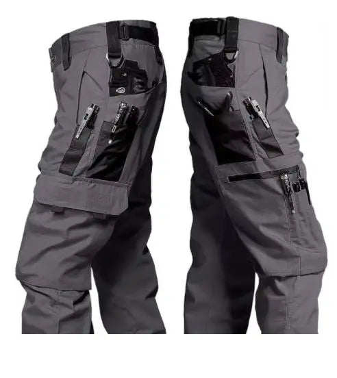 Tactical Cargo Pants Mens Multi-Pockets Wear-resistant Military Trousers Outdoor Training Hiking Fishing Casual Loose Pants Male