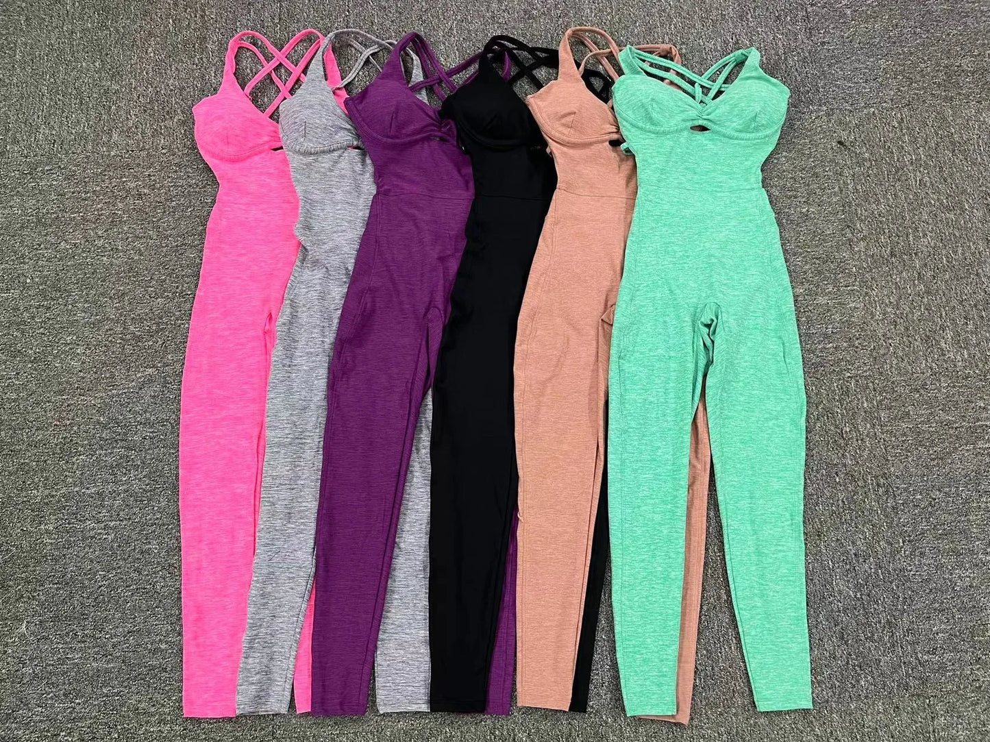 Conjunto de Yoga, Traje de una Pieza para Mujer, Ropa Deportiva Push Up, Ropa de Yoga sin Espalda, Ropa Deportiva Activa, Conjunto de Fitness, Mono de Gimnasio para Mujer.